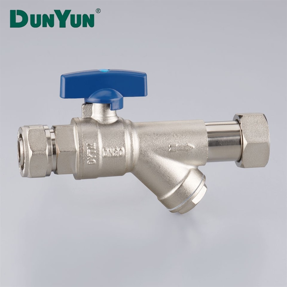 Ferrule Thread Ram Filter Ball Valve